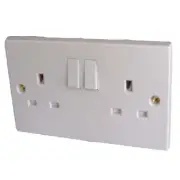 13A, Twin Switched Socket Outlet to BS1363