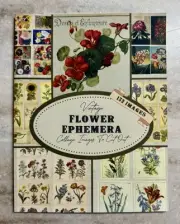 Ephemera Book *VINTAGE FLOWER EPHEMERA* 18 Pages Junk Journal Collage SPRING NEW