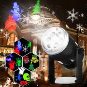 6 Patterns 4W LED Stage Light Laser Projector Lamp Landscape Garden Decor for Halloween Christmas Decorations Clearance Christmas Lights 7758 UK PLUG