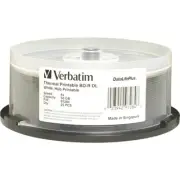 Verbatim 97284 BD-R DL 50GB 6X DataLifePlus White Thermal Printable, Hub Printab
