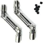 domoi 2PCS Upgrade Metal Driving Shaft for 1/16 RC Car Parts Crawlers Truck,Silver