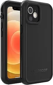 LifeProof FRĒ Case for Apple iPhone 12 Mini Case - Black (77-65361), Waterproof, DropProof, DirtProof, Snowproof, Works with Apple's MagSafe Charger