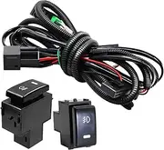 TGMGADANTV Car Fog Light Harness Wiring H11 H8 Socket Wire and Switch with LED Indicator at Relay 40A for Nissan for Infiniti for Renault Metal Wire