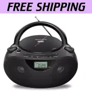 Dynamic Stereo Sound Boombox: Portable CD Player with Bluetooth & USB - Black