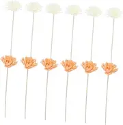 12pcs Flower Reed Diffuser Sticks Flameless Scented Rattan Fragrance Sticks for Home Office Bathroom Decor Elegant Artificial Flowers