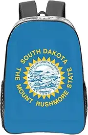 HJLUUFT South Dakota Flag print Clear Backpack for Stadium Events, Small Clear Backpack for Concert Festival Sports