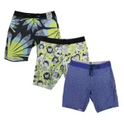 Volcom Men's Bathing Suit Bottoms Board Shorts 19 Inch Swim Trunks Drawstring