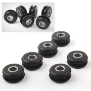 Black Gas Fuel Tank Mounts Rubber Grommets for Harley Softail FLSTF FXSTC FXSTS