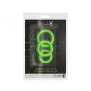 Ouch Cock Ring Set 3pc Gitd