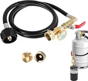 Refill Adapter for Propane Tank,Propane Adapter with Glow in The Dark Gauge | Brass Connector with Hose for Outdoor Stove BBQ RV Camping Grill Tank