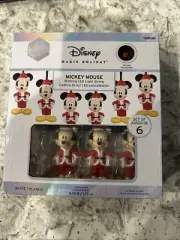 Disney Magic Holiday Christmas Mickey Mouse Blinking LED 6 Light String New