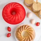 1pcs Silicone Round Cake Pan DIY B undt Cake Mold Non-stick Baking Tray Mould