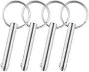 4Pcs Stainless Steel Quick Release Pin with Spring Loaded Ball End Circle Ring Stainless Steel, Bimini Tops for Boats Accessories (8x55mm)