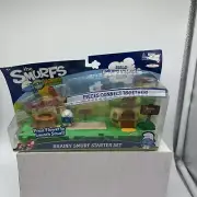 Jakks 2013 The Smurfs Micro Village Brainy Smurf Starter Set B