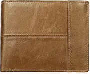 [SKUZA] Wallet,Card Bag,Men's Wallet Genuine Leather Wallets Men Splice Zipper Money Bag with Coin Pocket Male Purse Cards Photo Holder (Color : Black) (Dark Brown) (Color : Light Brown)