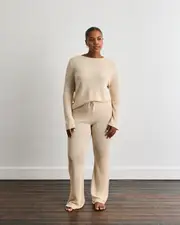 Veranda Linen Knit Pants in Oatmeal