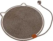 Stgfyxgs Cat Scratching Mat, Horizontal 19.7 Inch Round Cat Scratching Pad, Furniture Protector for Couch, Sofas, Wall Games, Black Coffee
