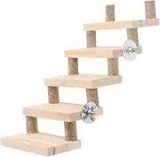 Parliky Bird Ladder Toy Parrot Springboard Ladder Interactive Toy for Pet Birds