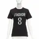 [二手] DIOR J'adior 8 black logo distressed screen print fitted tshirt XS