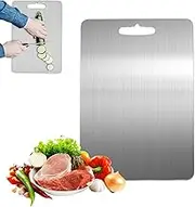 Yamato Cutting Board, Yamato Titanium Cutting Board, Stainless Steel Cutting Boards for Kitchen, Double-Sided Food Grade Meat Cutting Board, TitanwareCutting Boards (Stainless Steel,M)
