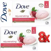 Dove Rejuvenating Beauty Cream Bar Soap For Gentle Soft Skin 8 x 90g