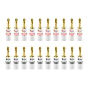 Nakamichi Excel Series 24k Gold Plated Banana Plug 12 AWG - 18 AWG Gauge Size...