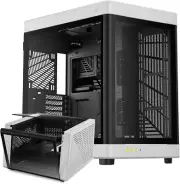RGB Dual-Chamber Panoramic Tempered Glass Gaming PC Case; 2-Way Standing with Ve