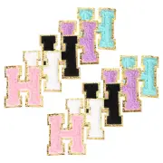 Chenille Letter Patches, 10 Pcs Iron on Letter Patch, Letter H