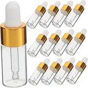 Veemoon 15pcs Clear Glass Dropper Bottles: 4ml Travel Mini Pipette Bottles For Essential Oils - Sample Vials Refillable Aromatherapy Containers