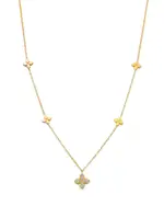 Roberto Coin 18K Yellow Gold Love by the Inch Diamond Flower Station Necklace, 15-17