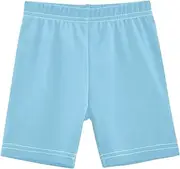 [RPLIFE] Girls Cotton Spandex Shorts Sky Blue Print Toddler Biker Shorts for Under Dresses Summer Outfits, 4-10 Years, Sky Blue, 6 Years