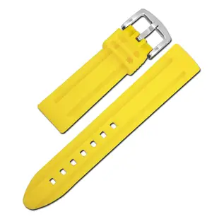 Watchband / 各品牌通用 舒適耐用 輕便 運動型 加厚矽膠錶帶 黃色