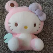 Pink Sanrio Hello Kitty Frog Plush With Lily Pad NWT