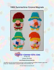 Summertime Gnome Magnets- Plastic Canvas Pattern or Kit