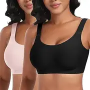 [Ganado] Seamless Bra Women's Without Underwire Smooth Comfort Full Cups Padded Bustier Soft Bra Comfortable T-Shirt Soft Bra Bralette