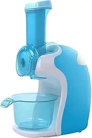 FREEZYMAN Home Ice Cream Maker Machine- Portable Home Homemade Frozen Dessert Soft Serve Machine Frozen Fruit BPA Free for Kids (Color : Blue)