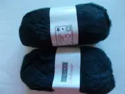 Sundance Artessa fashion yarn, Black, lot of 2 (72 yds each)