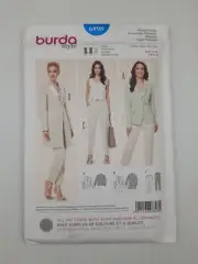 Burda Sewing Pattern 6898 Women's Pantsuit Pattern Size US 8-20 EUR 34-46 NEW