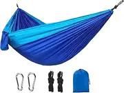 Furtryvl Outdoor Hammock | Lightweight Parachute Camping Hammock for Outdoor | Parachute Nylon Swing Bed with Tree Straps Single/Double Hiking Gear for Adults Men Women