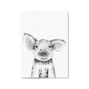 Cute Blushing Baby Pig Piglet Nursery Animal Art
