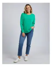 [Foxwood] Simplified Crew Jumper in Bright Green
