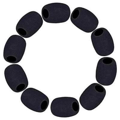 10 Pack Lapel Microphone Windscreen, Headset Windscreen, Mic Foam Covers Small