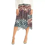 RACHEL ROY NEW Women's Printed Handkerchief-hem Pull On A-Line Skirt TEDO