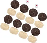 ORFOFE Enhanced Learning Game Pieces Wooden Checkers Chess Bits Replacement Set for Board Games