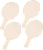 HOMSFOU 4Pcs Unfinished Table Tennis Paddle Blanks for DIY Crafting Versatile Use for Creative Projects Personalization