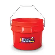 TOTAL TOOLS 10L Plastic Bucket With Handle Tradie - No Lid Red TB10L