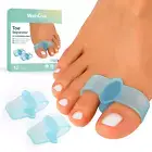 Toe Separators with 2 Loops - Pack of 12 Soft Gel Bunion Correctors - Big Toe Sp