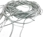 Aumni Crafts Zardosi Flexible Smooth 1mm French Bullion Wires (Pack of 3.5 OZ / 100 Grams) [Silver Color] Spring Dabka Copper Metallic Thread for Embroidery and Jewelry Making