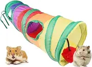 Ferret Tunnels and Tubes,Foldable Hamster Tunnel Toy | Gerbil Accessories, Hamster Climbing Toys, Small Animal Activity Fun Toys for Gerbils