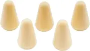 Musiclily Basic Metric 3.7mm Plastic Strat Switch Tips Knobs for 5 Way Pickup Switch Electric Guitar, Cream (Set of 5)
